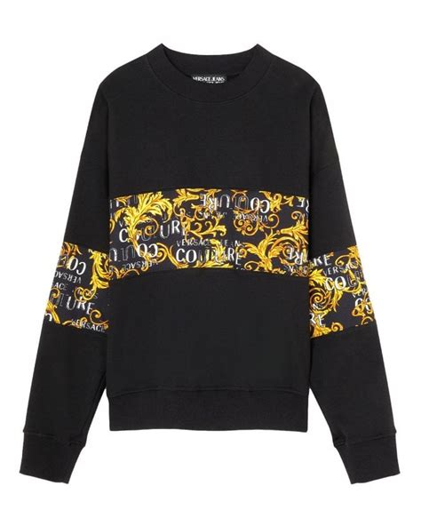 versace logo black jumper|Versace jumper men's sale.